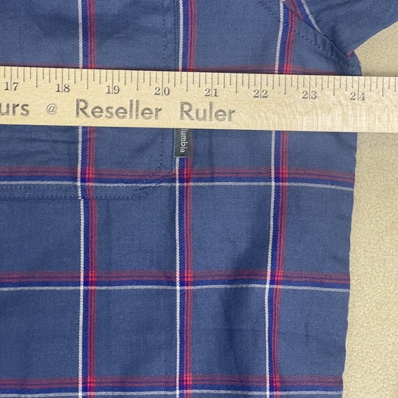 Columbia Shirt Adult Large‎ Blue Plaid Outdoor Fishing Hiking Mens NW - Picture 7 of 14